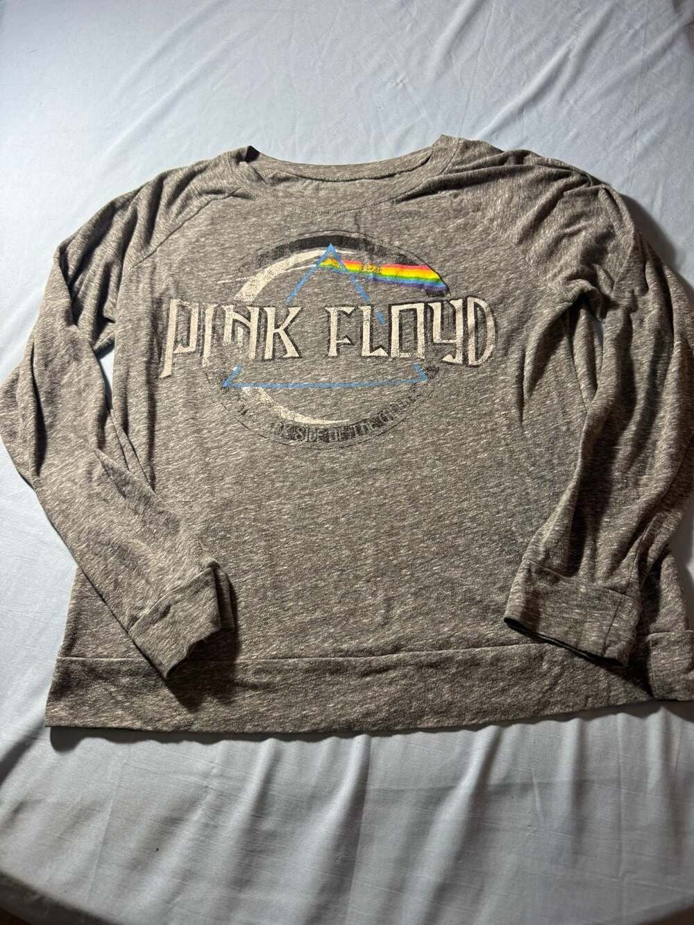 Pink Floyd The Dark Side of the Moon Gray Long Sleeve Graphic T-Shirt